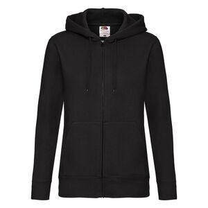 Fruit Of The Loom Womens/Ladies Lady-Fit  Sweatshirt Zip up Jacket/Hoodie / Blac